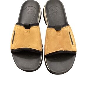 Timberland Garrison Trail Slide Sandals Wheat Nubuck Men’s Size 12